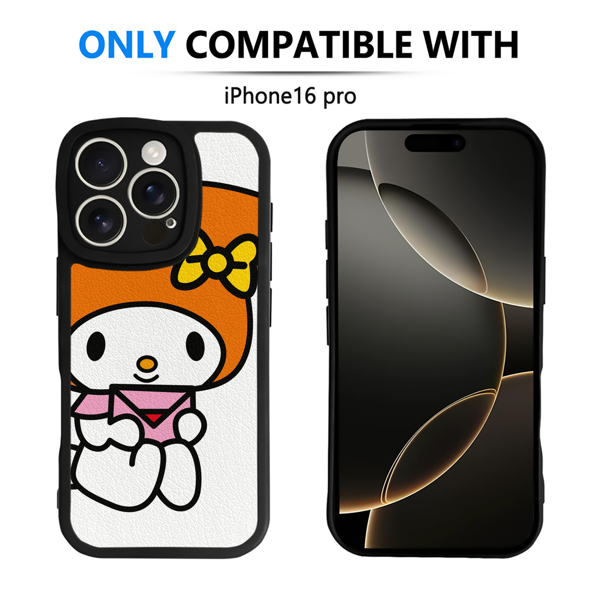 （画像用） Hello Kitty ハローキティ 【iPhone 16シリーズ対応】シリコンスマホケース（レザー調） 材質：シリコン